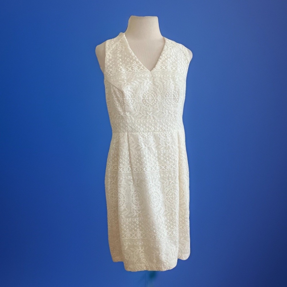 Cottagecore NWT H&M DRESS Size SMALL Cream LACE fitted Sleeveless